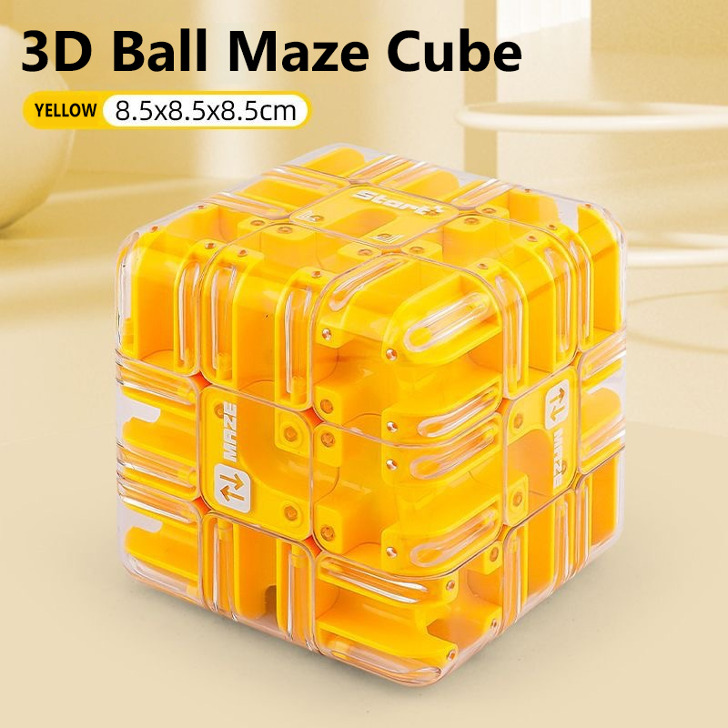 🧩 50% OFF NOW! ✨ Large Labyrinth 3D Puzzle Maze Cube - 120 Challenging Routes with Smooth Rotation for Cognitive Development & Fun 🧠🔛