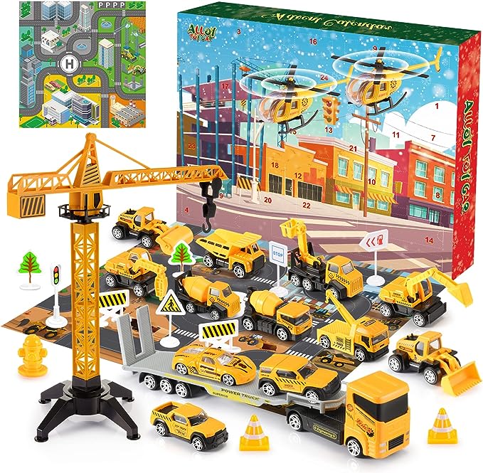Construction Engineering Vehicle Advent Calendar For Christmas