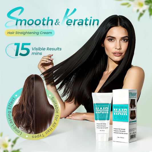 ✨Last Day Save 61%✨ Silk & Keratin Hair Straightening Cream
