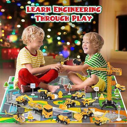 Construction Engineering Vehicle Advent Calendar For Christmas