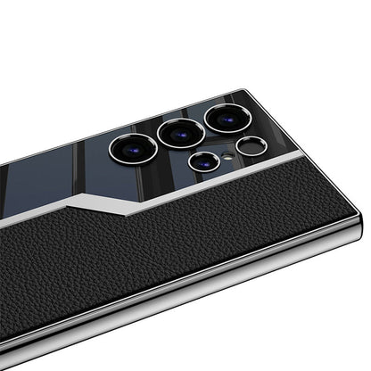 🔥NEW HOT SALE🔥 Samsung S24 high-end electroplated leather mobile phone case protective case【Buy 2 free shipping】