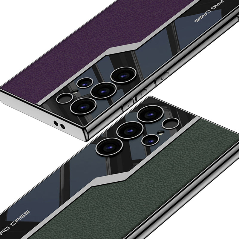 🔥NEW HOT SALE🔥 Samsung S24 high-end electroplated leather mobile phone case protective case【Buy 2 free shipping】