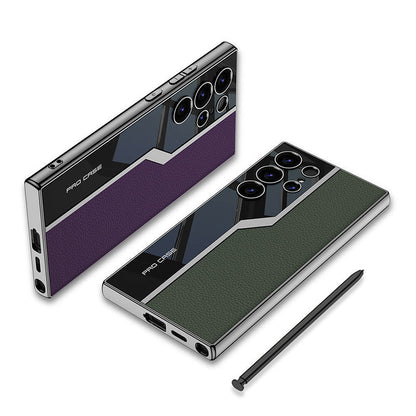 🔥NEW HOT SALE🔥 Samsung S24 high-end electroplated leather mobile phone case protective case【Buy 2 free shipping】