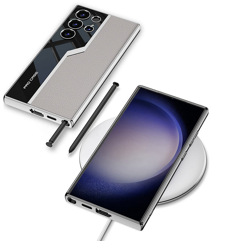 🔥NEW HOT SALE🔥 Samsung S24 high-end electroplated leather mobile phone case protective case【Buy 2 free shipping】