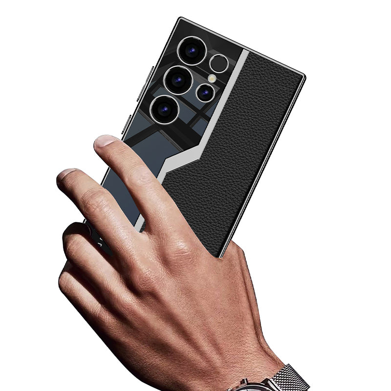 🔥NEW HOT SALE🔥 Samsung S24 high-end electroplated leather mobile phone case protective case【Buy 2 free shipping】