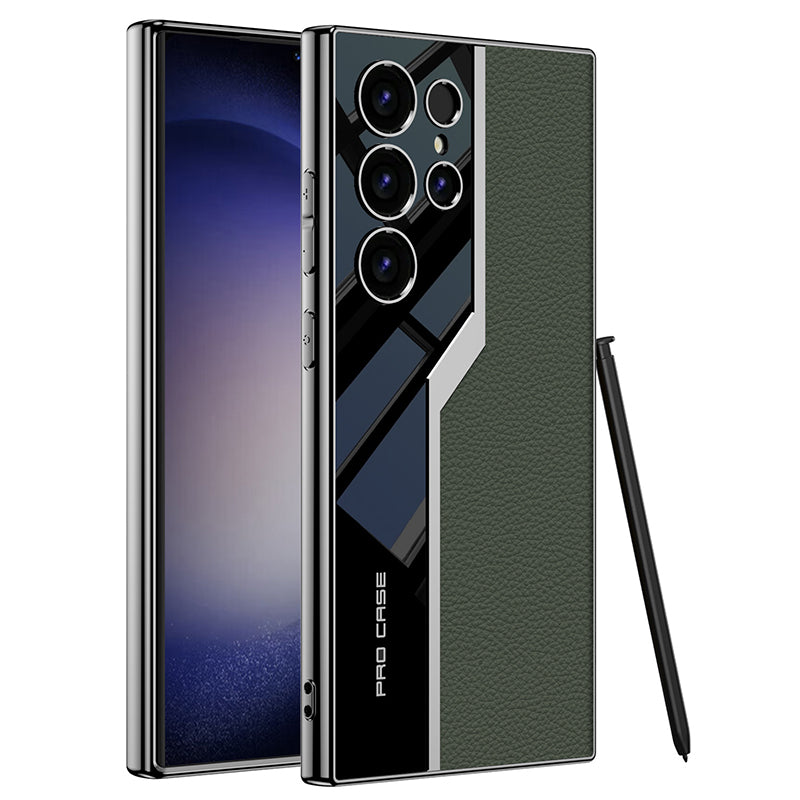 🔥NEW HOT SALE🔥 Samsung S24 high-end electroplated leather mobile phone case protective case【Buy 2 free shipping】