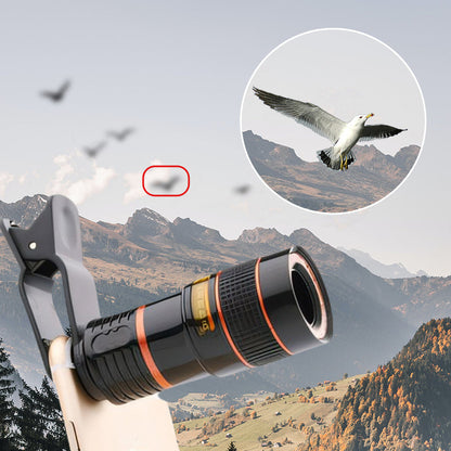 12/8X Phone Telephoto Lens with Tripod