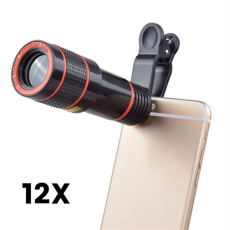 12/8X Phone Telephoto Lens with Tripod