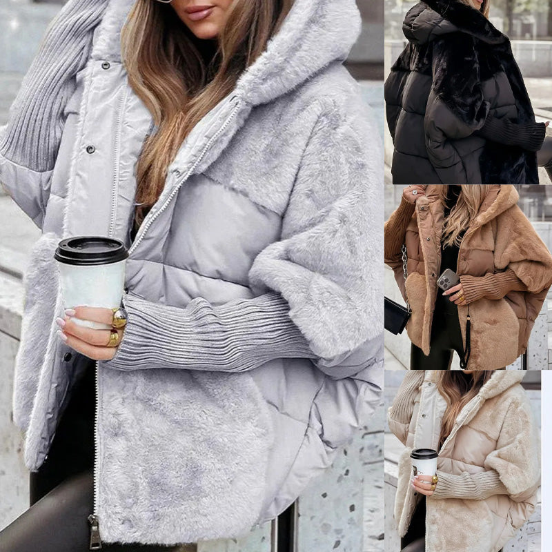 ❄️Winter Hot Sale  49% Offe💖Womena’s Oversized Hooded Patchwork Puffer Coat