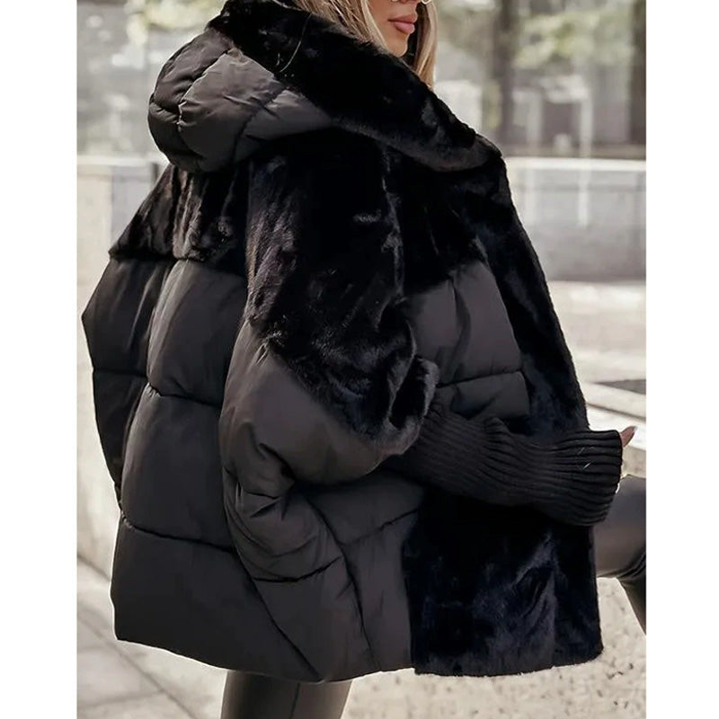 ❄️Winter Hot Sale  49% Offe💖Womena’s Oversized Hooded Patchwork Puffer Coat