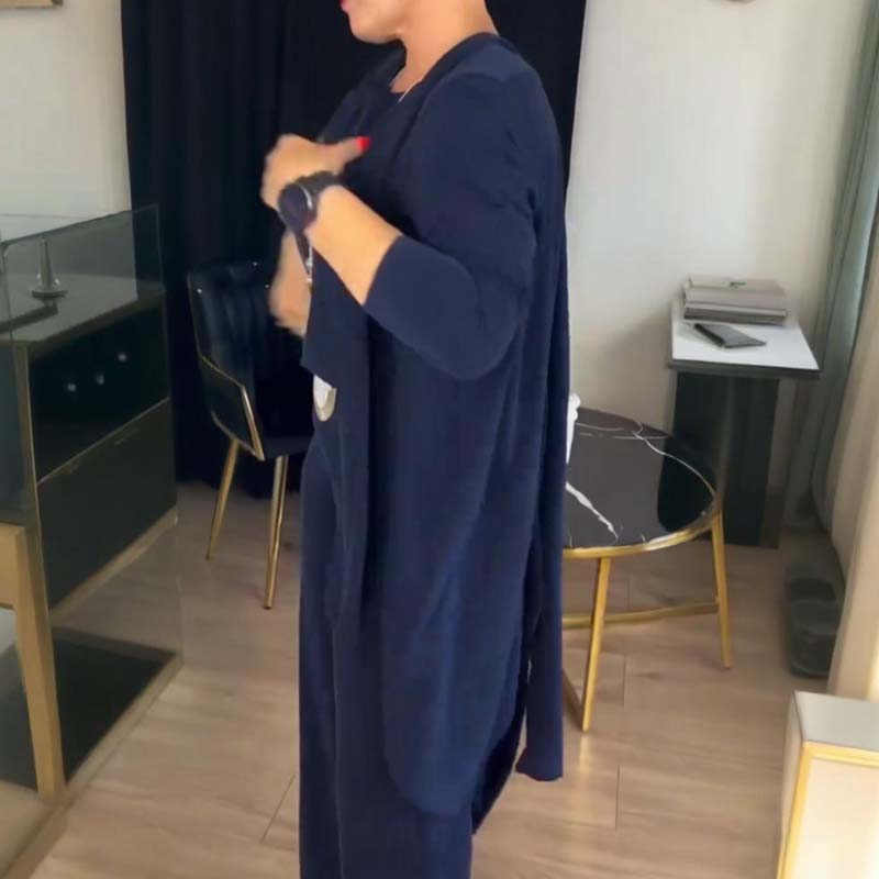 ⏳Time-Limited Special⏰Elegant 3-piece set including long cardigan, top and pants💞Free shipping