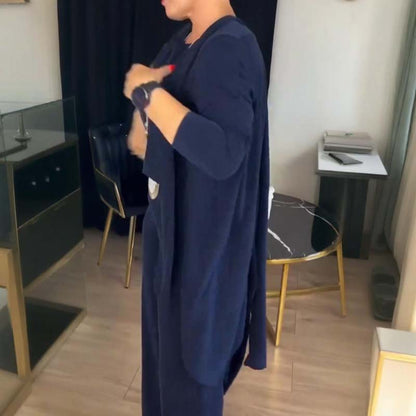 ⏳Time-Limited Special⏰Elegant 3-piece set including long cardigan, top and pants💞Free shipping