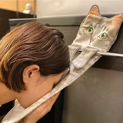 🎁LAST DAY SALE 50% OFF✨😺Cute Cat Hand Towel🐾